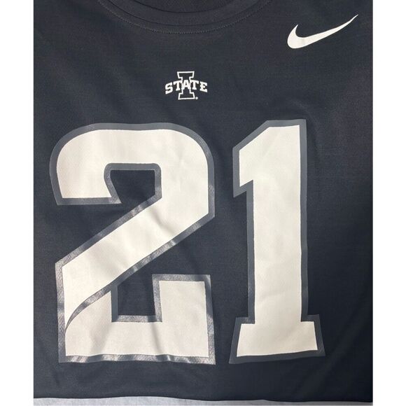 Nike Iowa State Cyclones Blackout Football T Shirt Jersey Size XXL - Picture 1 of 5